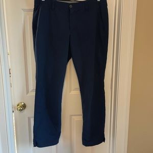 MENS UNDER ARMOUR MATCH PLAY GOLF NAVY BLUE LOOSE STRAIGHT PANT. SZ 40 X 34.